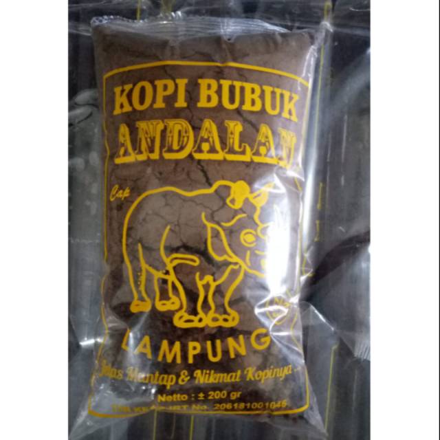 KOPI LAMPUNG CAP BADAK KOPI BUBUK ANDALAN CAP BADAK 200GR