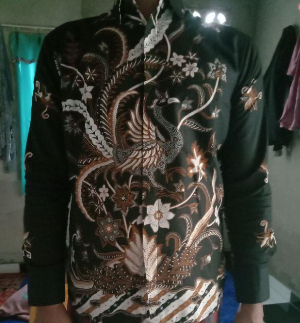Cendrawasih Sogan Kemeja Batik Pria Lengan Panjang By Batik Florist