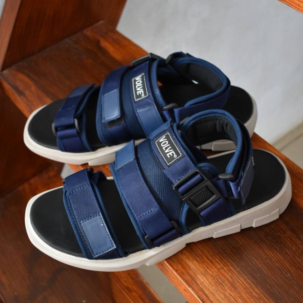 SPICA NAVY |FORIND x Volve| Sendal Gunung Original Kulit Santai Kasual Pria Lokal Sandal Footwear
