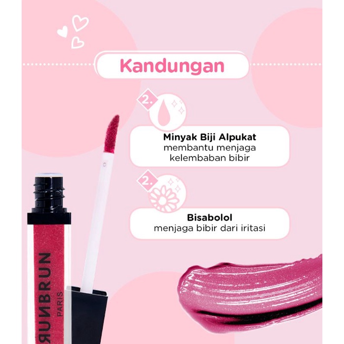 Lipstik Brunbrun Paris Sophie martin Lip Glace pink Sequin