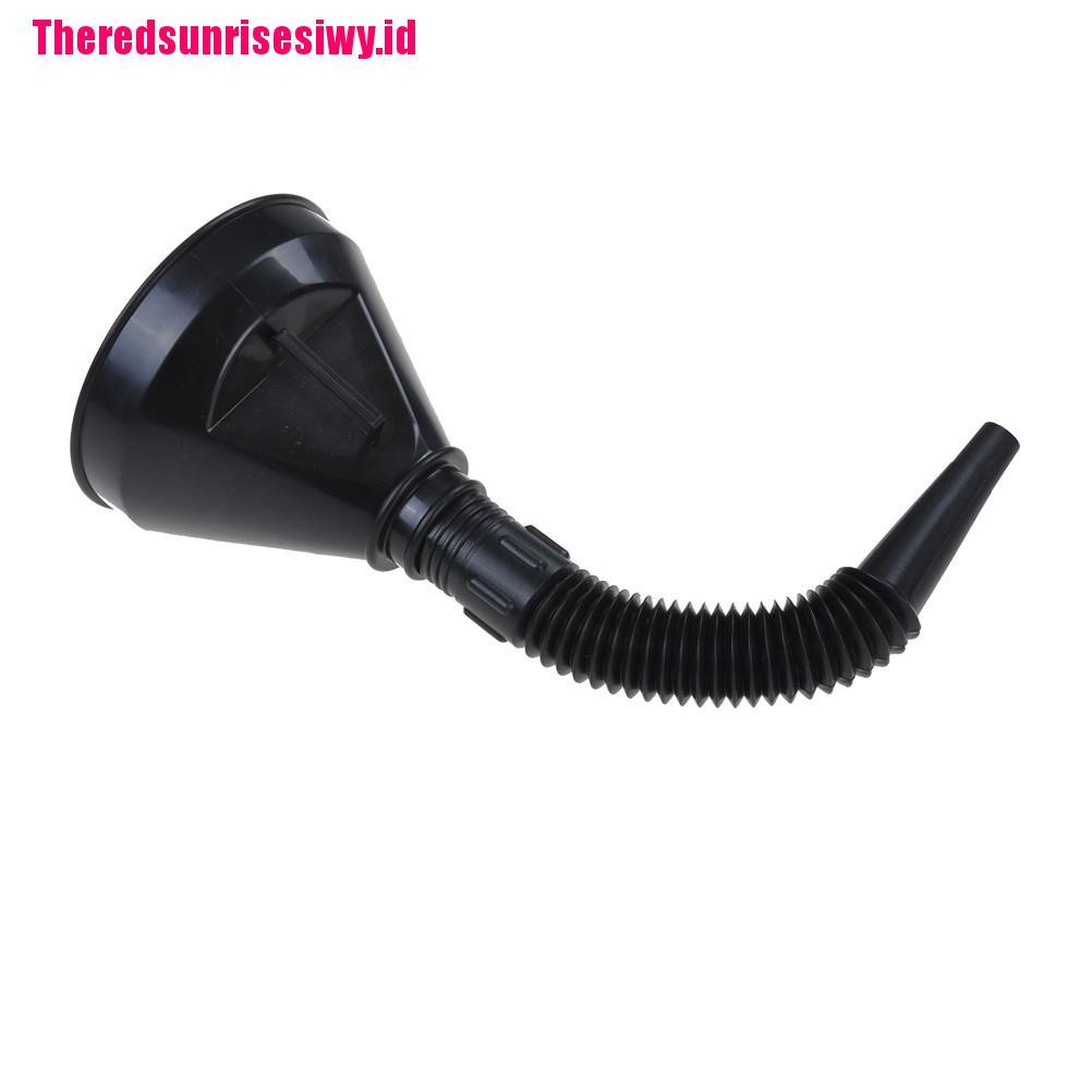 【Theredsunrisesiwy.id】Black Flexible Car Motorcycle Funnel Spout Mesh Screen Strainer Gasoline