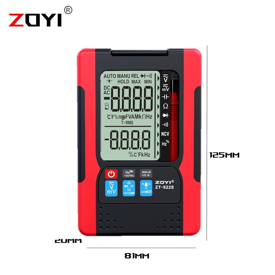 Zoyi ZT-922SE Voice Speak English Multimeter Multitester Avometer D