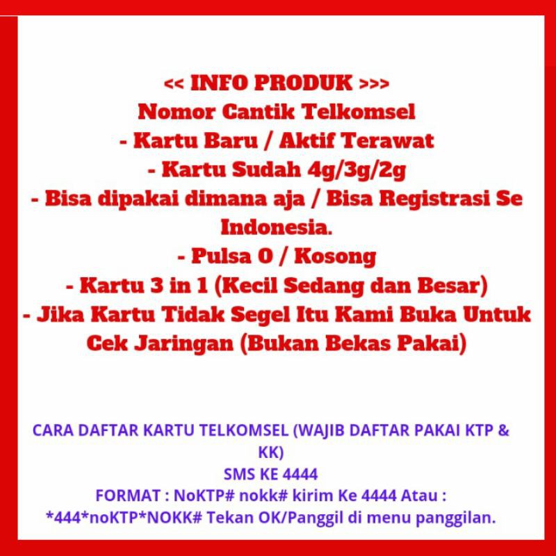 Nomor Cantik Simpati / Nomor Cantik Simpati 4g Lte