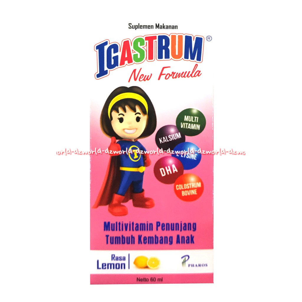 Igastrum New Formula Multifitamin Penunjang Tumbuh Kembang Anak 60 Ml Rasa Lemon iga Strum