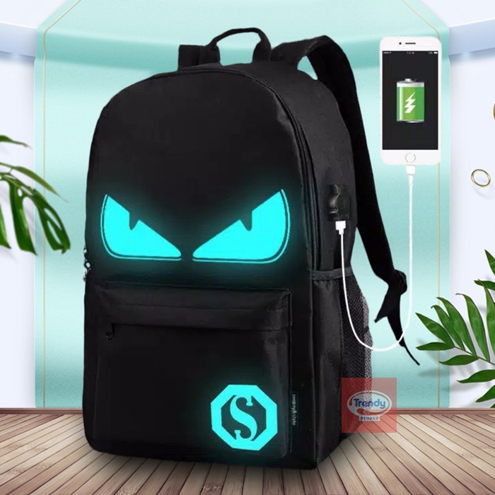 Tas LED | Tas Punggung USB Pria | Ransel Sekolah Kuliah Remaja Dewasa | Backpack Korea Cowok Terbaru