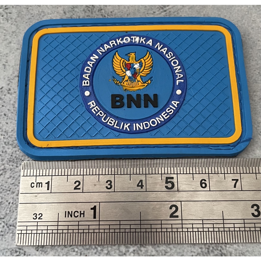 Patch BNN (Kotak Biru) - Velcro BNN Patch Badan Narkotika Nasional Patch Karet Velcro