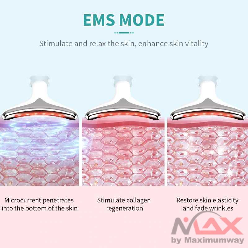 Alat Setrika Wajah leher Terapi Kecantikan LED Photon Pemijat Perawatan Kulit Anti Anging keriput ANLAN Neck Face Beauty Device 3 Colors LED Photon Therapy Skin Tighten Reduce Double Chin Anti Wrinkle Remove Skin Care Tools-3