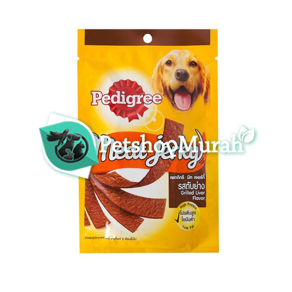 Pedigree Meat Jerky Grilled Liver 80 Gram / Makanan Anjing