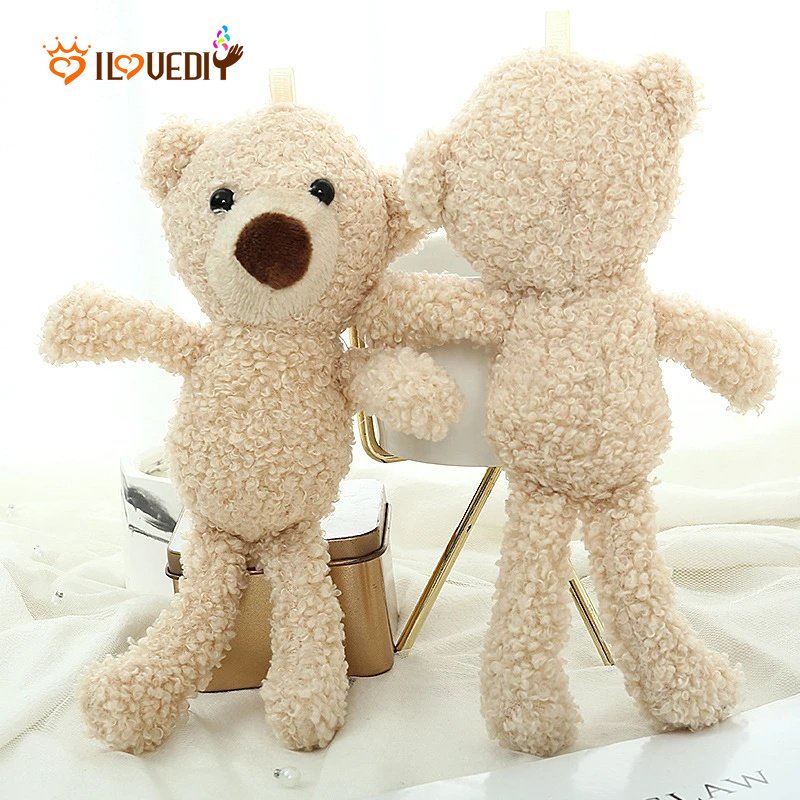 1pc Mainan Boneka Plush Teddy Bear Kaki Panjang Untuk Gantungan Kunci / Hadiah Anak