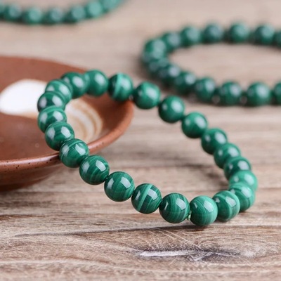 Women &amp; Men Malachite natural Beads Bracelet / Stress Relief Healing Chakra Yoga Bracelet