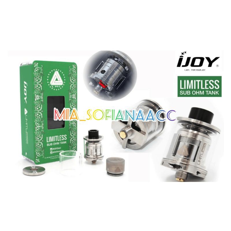 TANK SUB OHM LIMITLESS IJOY AUTHENTIC TABUNG KEPALA VAPOOR VAPEE