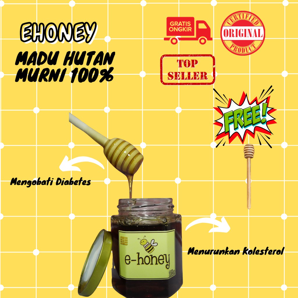 

Ehoney ( Madu Hutan / Forest Honey ) 225 gram / 250 ml