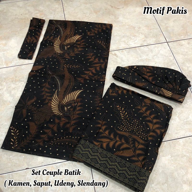 Set couple batik selendang/ kamen batik couple batik/saput udeng batik