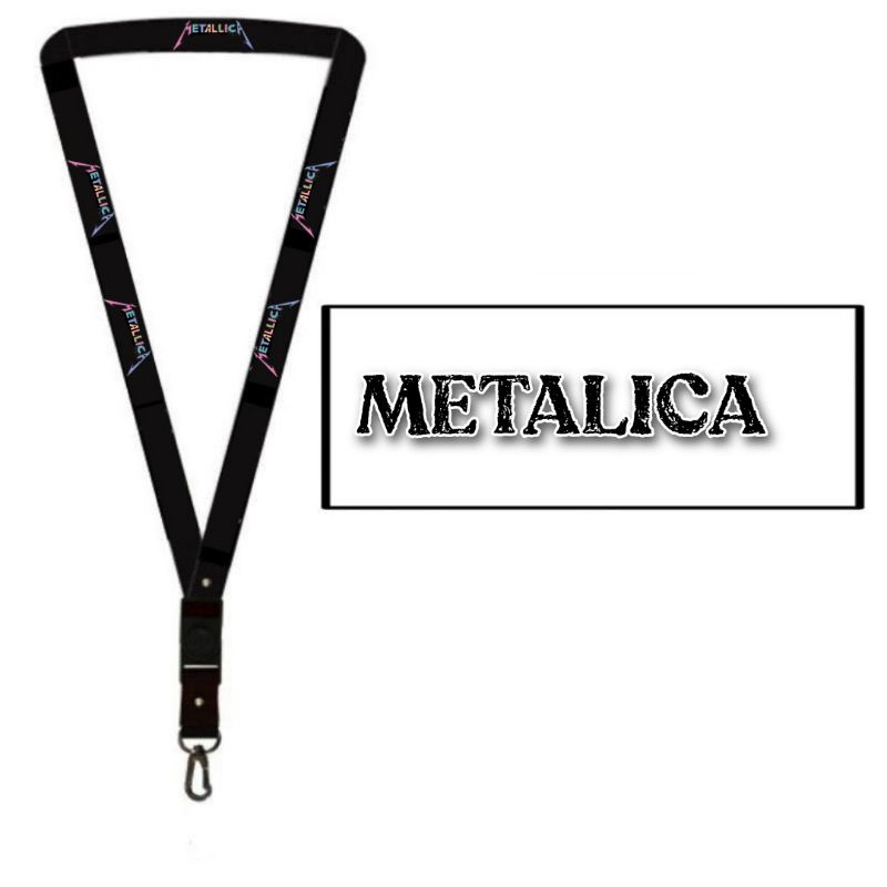 

lanyard Band METALICA gantungan kunci Band Rock tali lanyard gantungan leher id card name tag kartu nama / pods