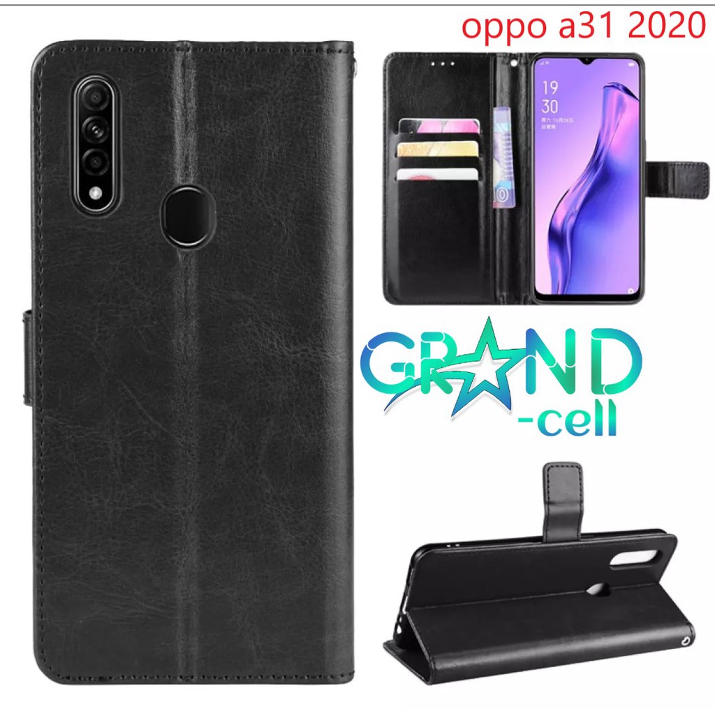 OPPO A31 2020 Case Premium wallet Kulit Flip Dompet Magnet