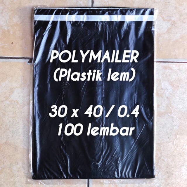 

ISI 100 PC POLYMAILER 30 X 40 Hitam - Plastik Packaging KUAT POLY MAILER