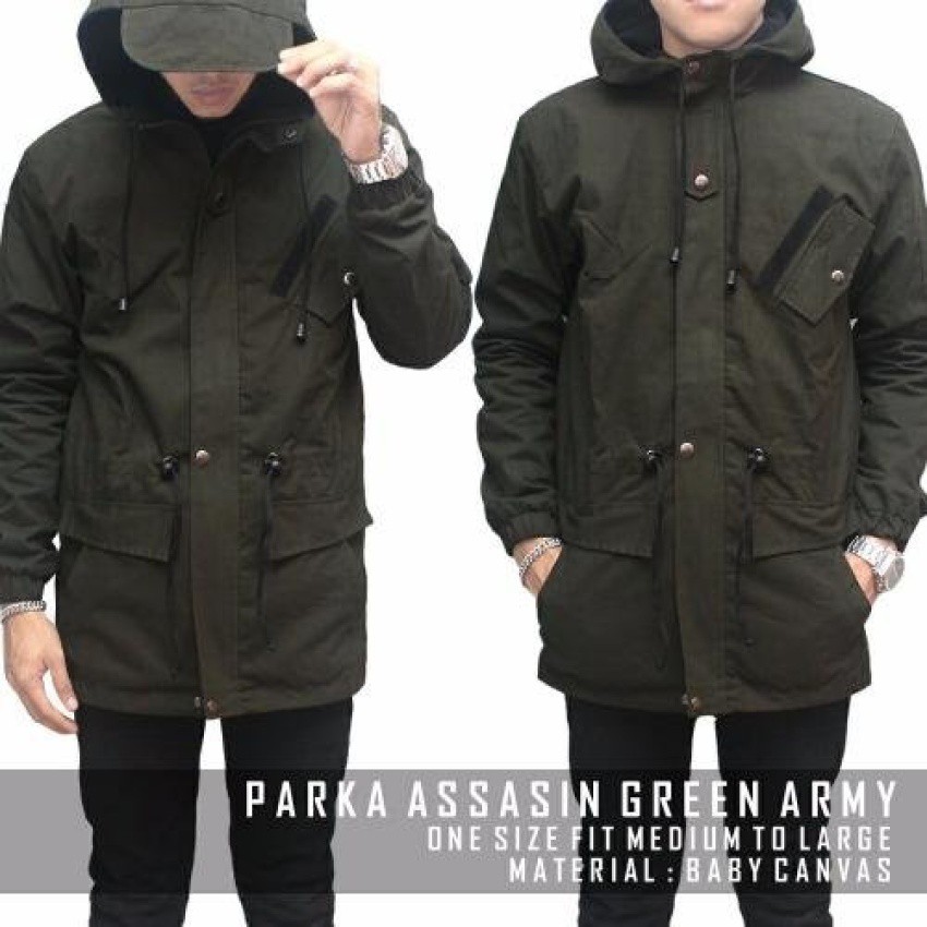 BGSR Jaket Parka Assasin Hijau Army