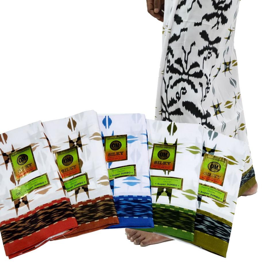 ♥ Sarung Laki Laki Samarinda OM Silky Dewasa Ukuran JUMBO ✳