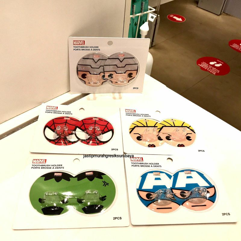 MARVEL TOOTHBRUSH HOLDER MINISO TEMPAT SIKAT GIGI MINISO SPIDERMAN CAPTAIN AMERICA THOR HULK IRONMAN