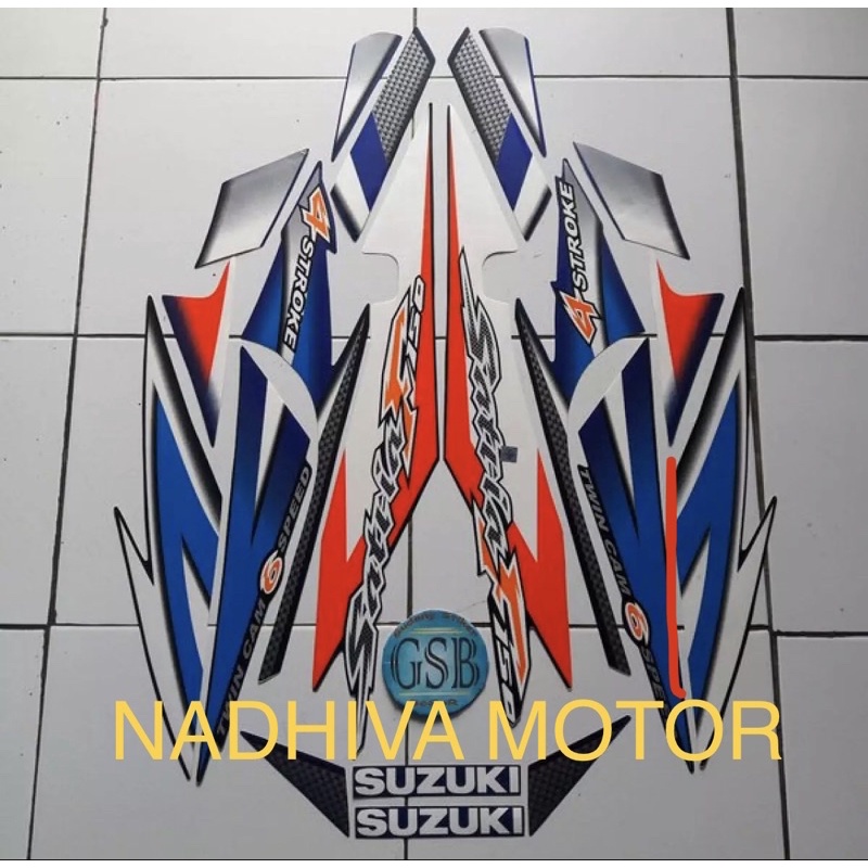 striping sticker stiker satria fu thailand cbu biru hitam