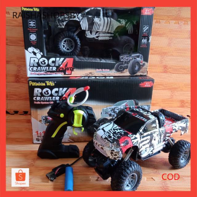 RC Mobil Rock Crawler  Model Pick up Skala 1:18/ mainan anak remot control