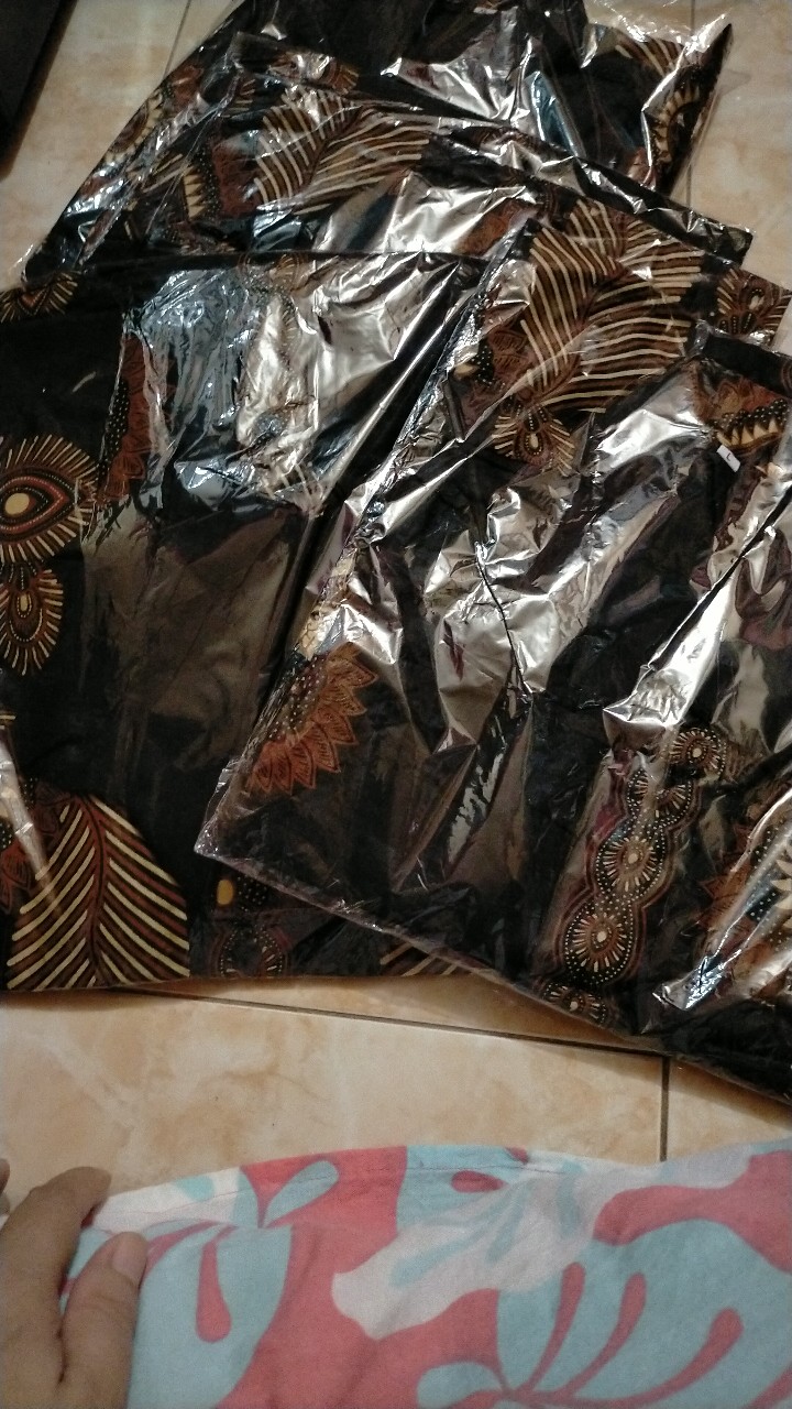 Tunik Batik Wanita Lengan Serut M L Xl