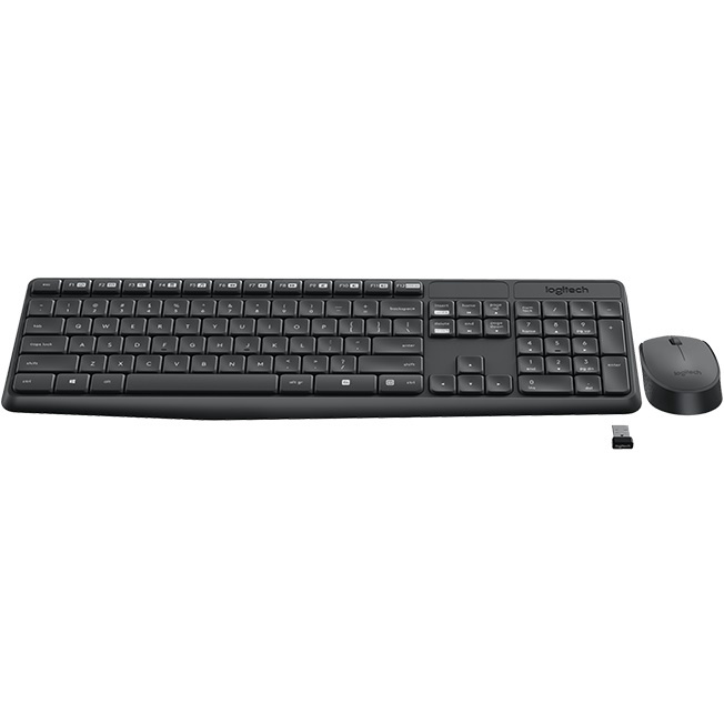 Logitech Wireless Keyboard with Mouse Combo - MK235 - Black