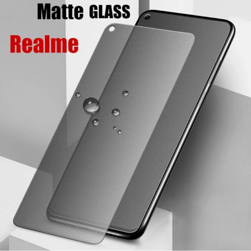 Tempered Glass Anti Glare Matte Realme 7/7i/7Pro Anti Minyak  Full Matte