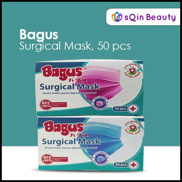Bagus Surgical Mask 3 Ply 1 Box / Masker Medis 3 Ply