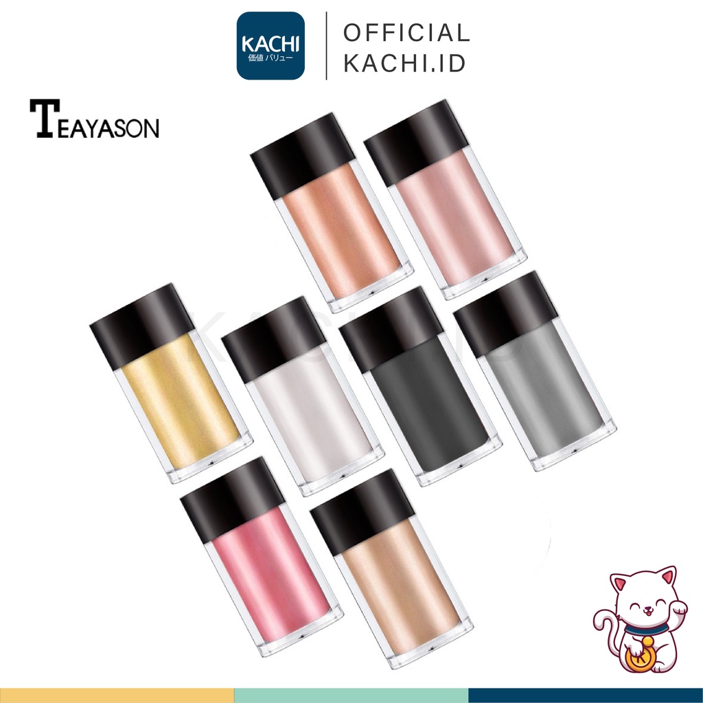 KACHI - TEAYASON Eyeshadow Glitter Tunggal 8 Warna Botol High Shine TE002