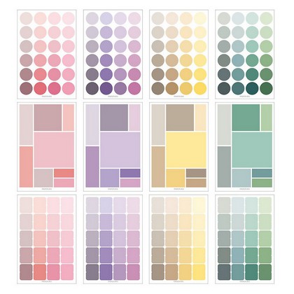 Color Palette Sticky Notes (4 sheet)