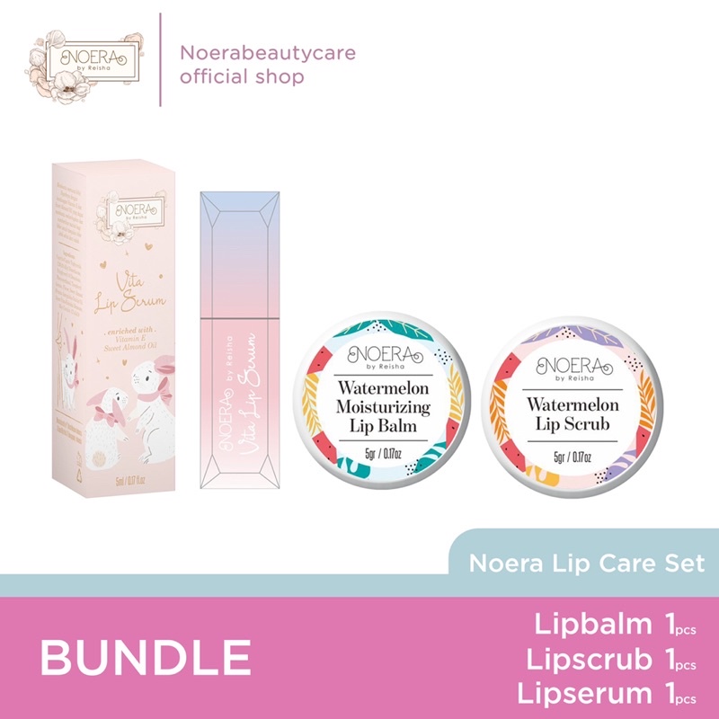 Special Package Noera Lipcare Set | Noera Lip Serum, Noera Lip Balm,
Noera Lip Scrub