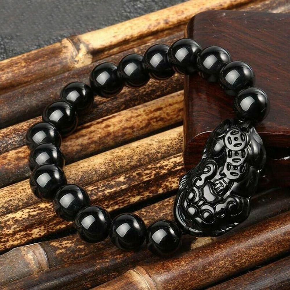 Gelang SOLIGHTER Pi Xiu Fashion Feng Shui Hitam 10MM