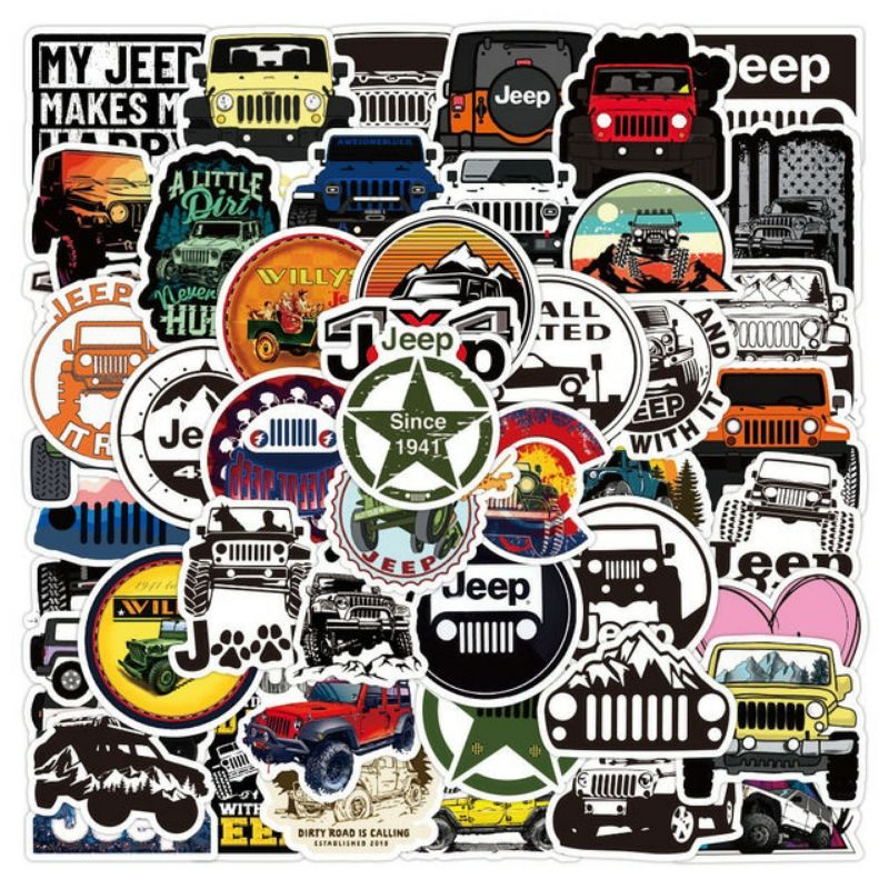 

STIKER PACK MOBIL JEEP STYLE 260091- STIKER AESTHETIC KEREN IMUT LAPTOP, AKSESORIS HP, ANTI AIR, MOTIF, HELM, TUMBLER, KOPER, KULKAS