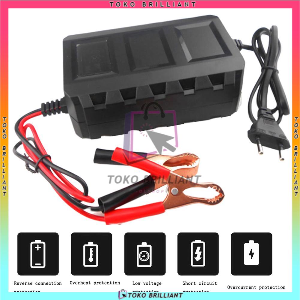 NEW!!! Charger Aki Mobil Motor 12V 20A Smart Intelligent Chip LCD Indicator