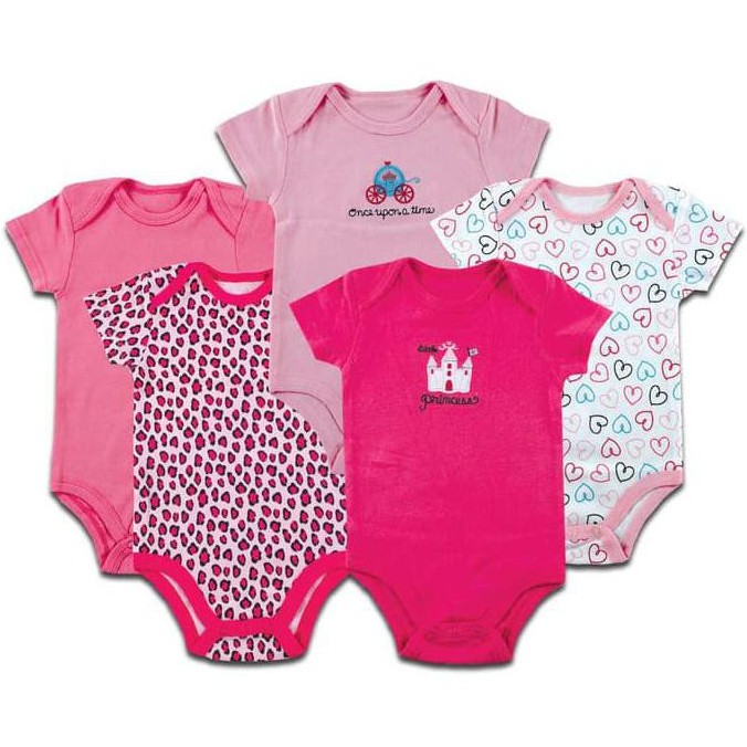 Promo !! SALE  JUMPER BAYI ISI 5-JUMPER BABY GROW PENDEK MURAH