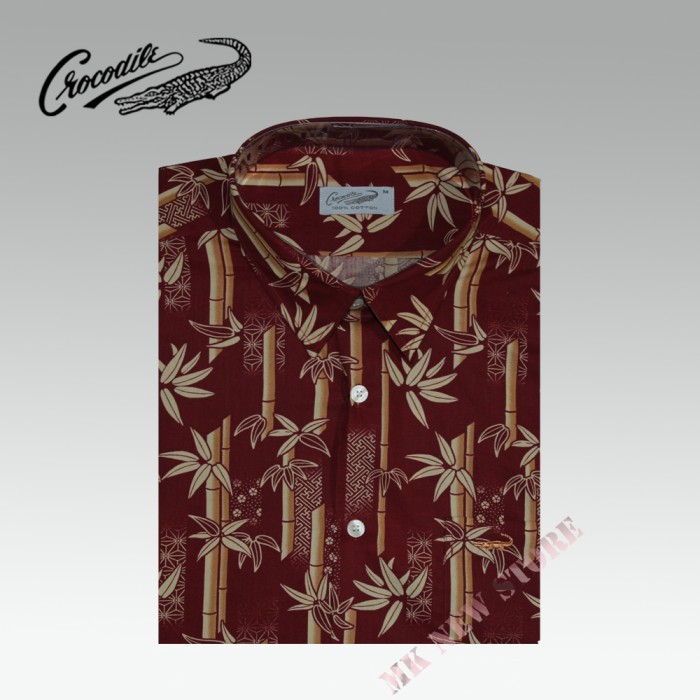 Kemeja Lengan Pendek Crocodile 727-1877 - Merah, M