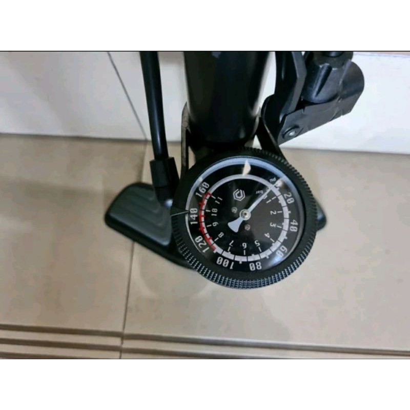 pompa ban angin Polygon Steel STX 160 Psi dual head floor pump bike high pressure tekanan tinggi bisa dop pentil  presta schrader bisa sepeda mtb roadbike balap road bike motor mobil