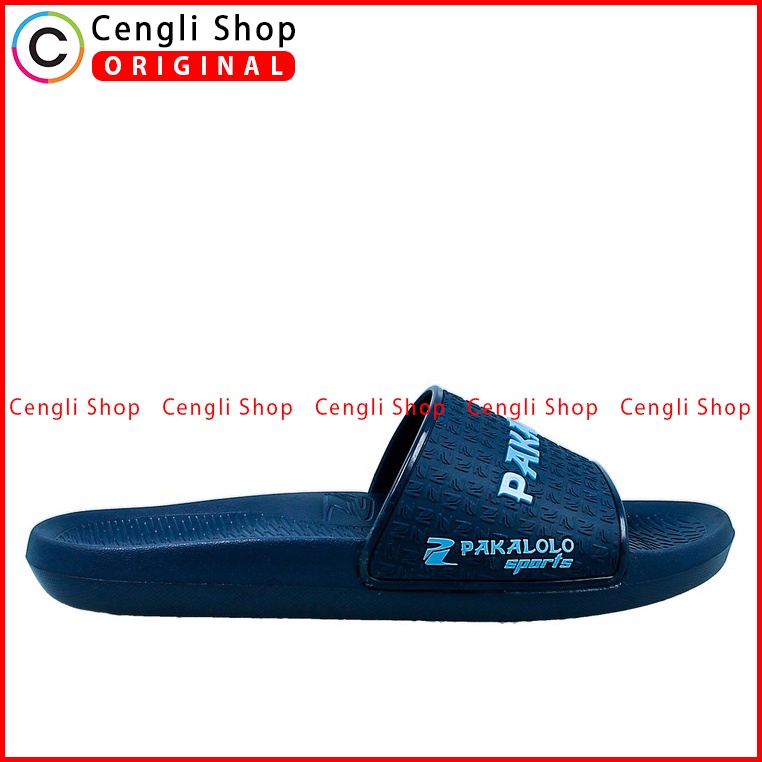 SANDAL SLIDE PAKALOLO PRIA ORIGINAL CASUAL BRANDED ASLI BIRU NAVY PB26