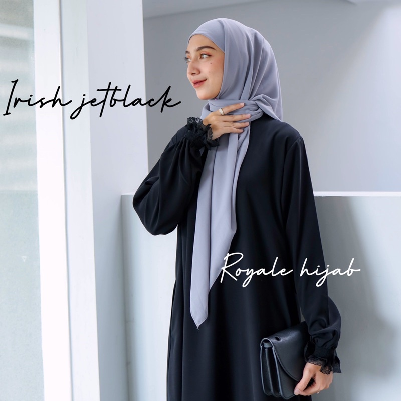 Irish abaya jetblack leuwitex mix tile hitam