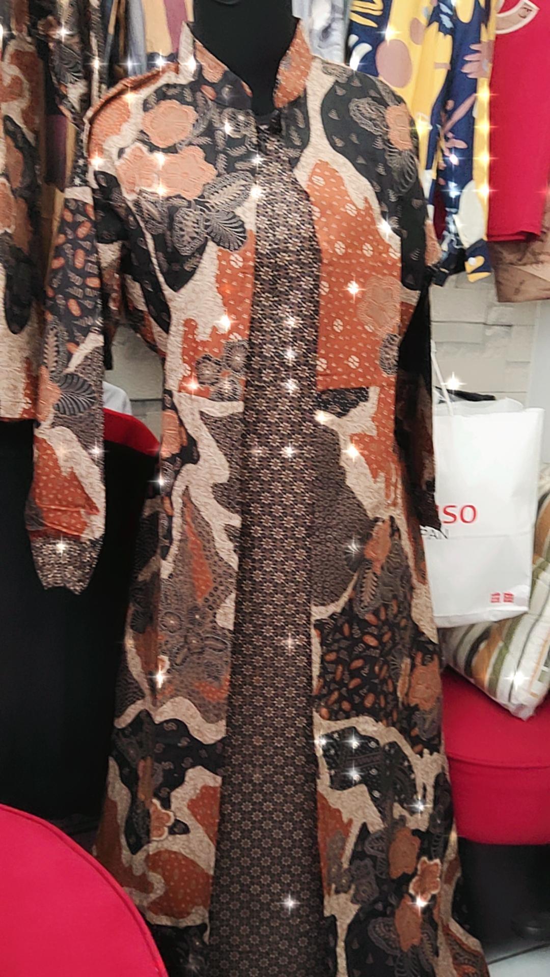 Maura Couple - Sania Ruffle Batik Couple | Batik Couple Modern | Gamis | Batik Couple Gamis