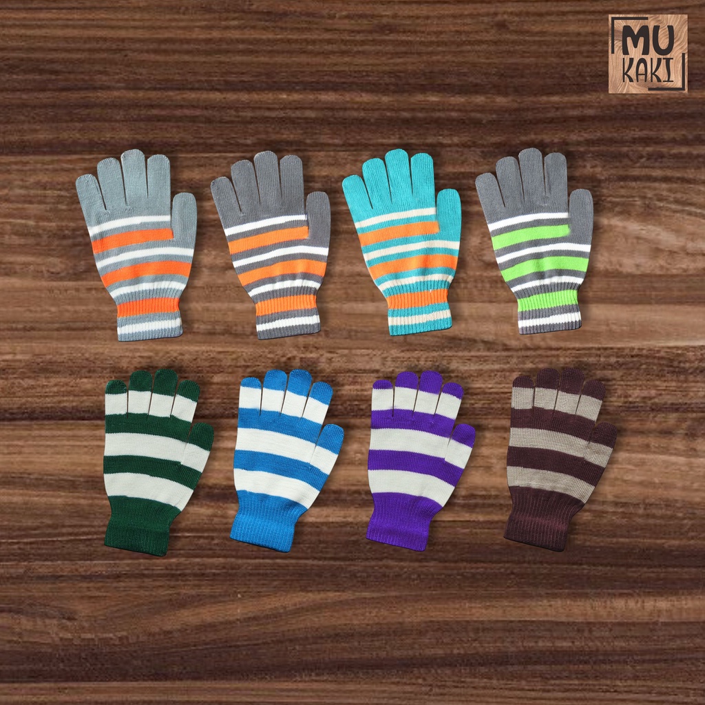 Sarung Tangan Dewasa Garis / Belang Mukaki