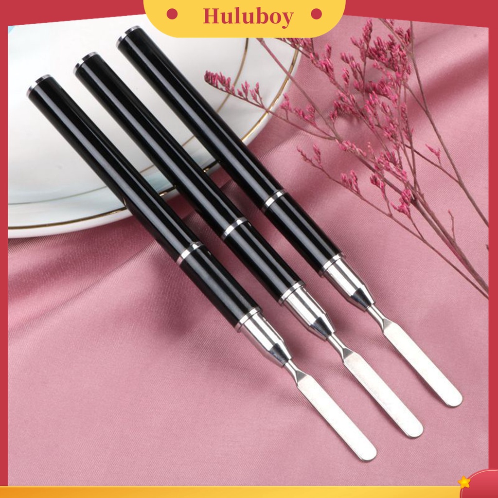 Huluboy Huluboy♡ 2 in 1 Pen Brush Nail Art Universal Bahan Stainless Steel Mudah Digunakan