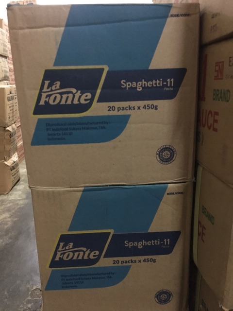 Spageti Lafonte - 11 Dus / Spaggeti La Fonte Karton / Spageti Dus 20 packs x 450g / Spagethi-11 Dus