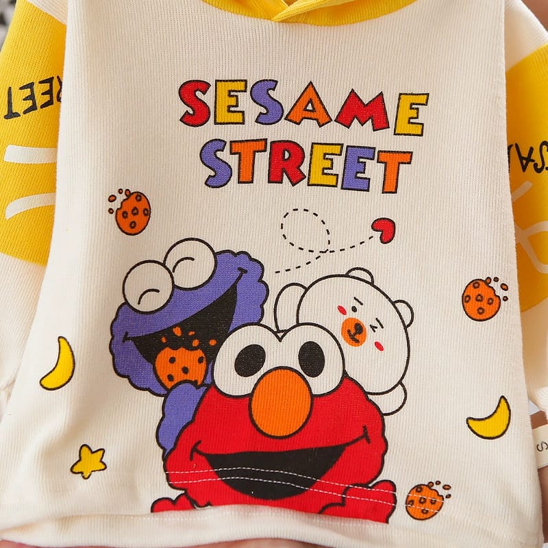 Promo !! Setelan anak Laki - laki / Pakaian anak cowok / Setelan cookies elmo fun ukuran 9 bulan - 3 tahun