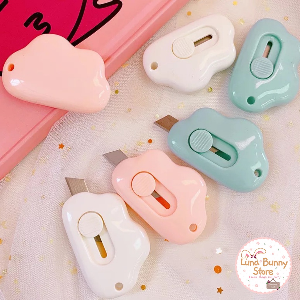 

Kater Awan Kecil Lucu Silet / Cute Mini Cutter Knife Cloud Shape / Portable Travel Small