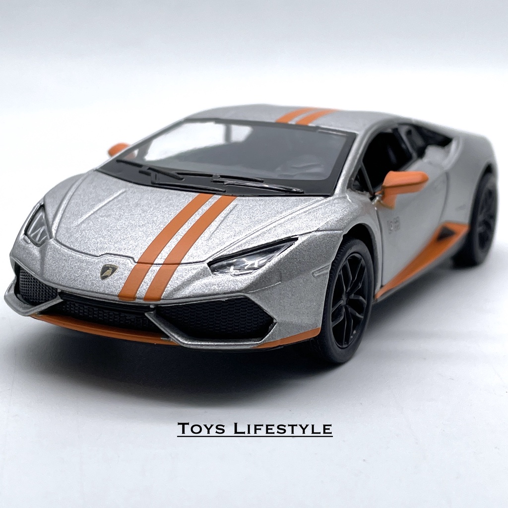 Kinsmart Diecast - Lamborghini Huracan Avio Matte Skala 1:36 (Silver)