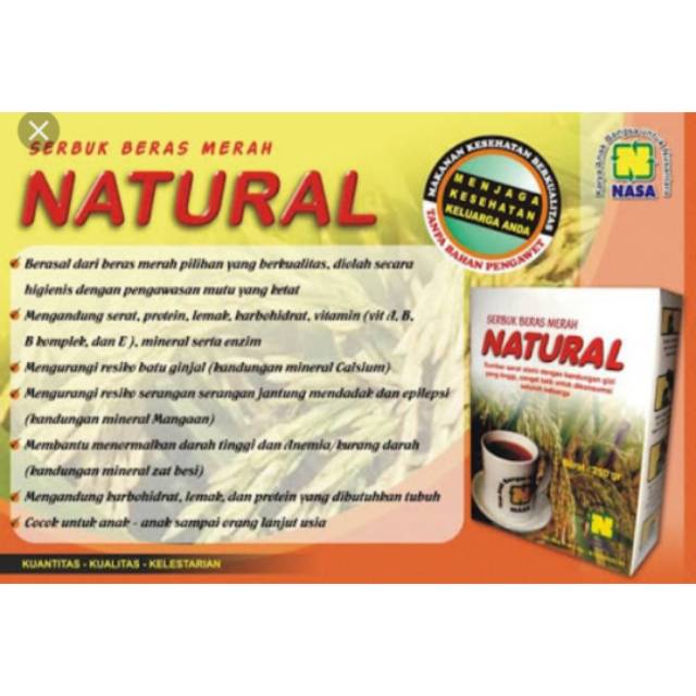 

Serbuk beras merah natural