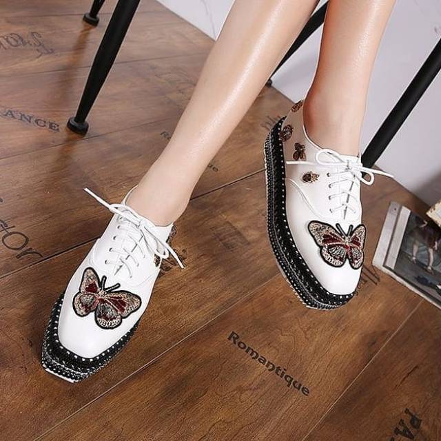 PRADA BUTTERFLY WEDGES SHOES