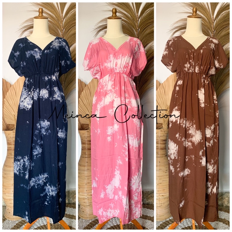 LONG DRESS MANOHARA PANJANG SEMATA KAKI MOTIF TIE DYE